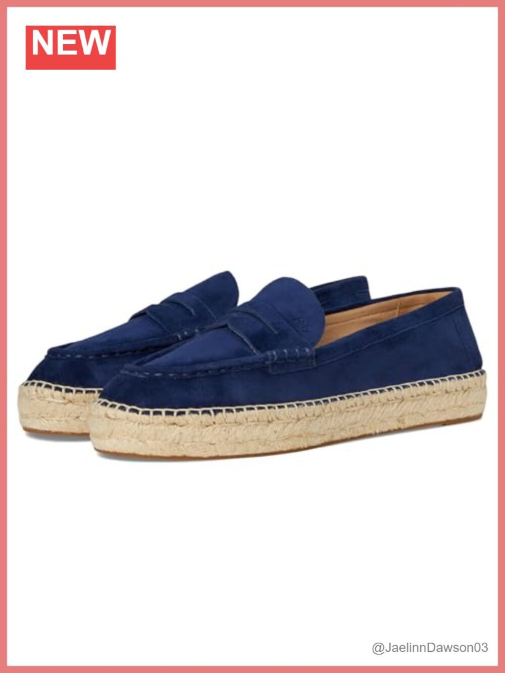 Suede Leather Slip-On Loafer Espadrille Women's Shoes